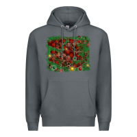 Rock christmas background Premium Hoodie - RanaPortraitStore