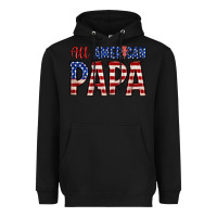 Black all American papa Heavyweight Hoodie - Zillion Design Studio