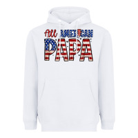 White all American papa Heavyweight Hoodie - Zillion Design Studio