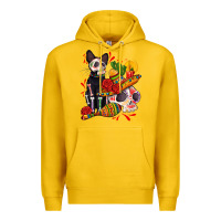 Lemon mexican dead day with skeleton cat Premium Hoodie - AdoDesignShop
