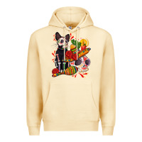 Pina Colada mexican dead day with skeleton cat Premium Hoodie - AdoDesignShop