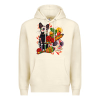 Sandshell mexican dead day with skeleton cat Premium Hoodie - AdoDesignShop