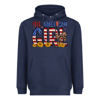 Navy all american girl Heavyweight Hoodie - Zillion Design Studio