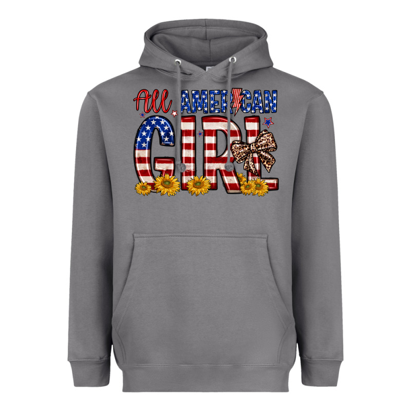 All American Girl Heavyweight Hoodie by Zillion Design Studio | Teevron