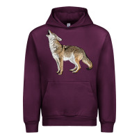 Mauve Wine Howling Coyote Urban Hoodie - LillyAllenDesigns