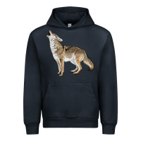 Navy Howling Coyote Urban Hoodie - LillyAllenDesigns