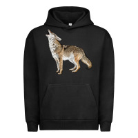 Pigment Black Howling Coyote Urban Hoodie - LillyAllenDesigns