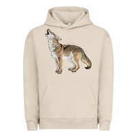 Pigment French Oak Howling Coyote Urban Hoodie - LillyAllenDesigns