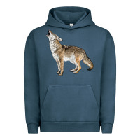 Pigment Midnight Navy Howling Coyote Urban Hoodie - LillyAllenDesigns