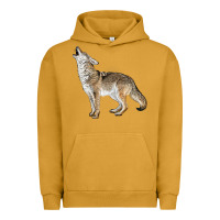 Pigment Peanut Butter Howling Coyote Urban Hoodie - LillyAllenDesigns