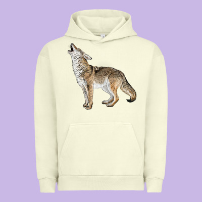 Howling Coyote Urban Hoodie Designed By Lillyallendesigns
