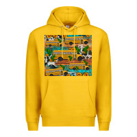 Lemon school bus cactus sunflower Premium Hoodie - Artiststas