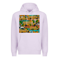 Lilac school bus cactus sunflower Premium Hoodie - Artiststas