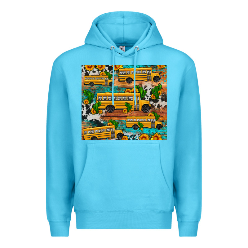 School Bus Cactus Sunflower Premium Hoodie by Artiststas | Teevron