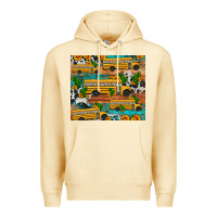 Pina Colada school bus cactus sunflower Premium Hoodie - Artiststas