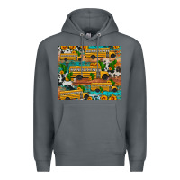 Rock school bus cactus sunflower Premium Hoodie - Artiststas