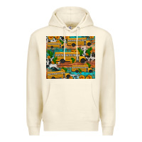 Sandshell school bus cactus sunflower Premium Hoodie - Artiststas
