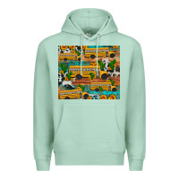 Seafoam school bus cactus sunflower Premium Hoodie - Artiststas