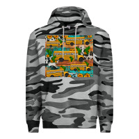 Slate Camo school bus cactus sunflower Premium Hoodie - Artiststas