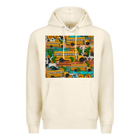 Tofu school bus cactus sunflower Premium Hoodie - Artiststas