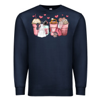 Navy wedding bride coffee cups Premium Sweatshirt - Zillion Design Studio