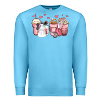 Ocean Blue wedding bride coffee cups Premium Sweatshirt - Zillion Design Studio