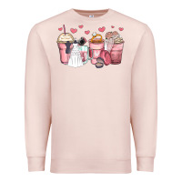Pale Pink wedding bride coffee cups Premium Sweatshirt - Zillion Design Studio
