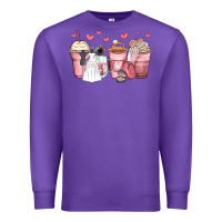 Purple wedding bride coffee cups Premium Sweatshirt - Zillion Design Studio