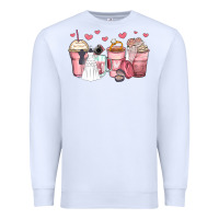 White wedding bride coffee cups Premium Sweatshirt - Zillion Design Studio