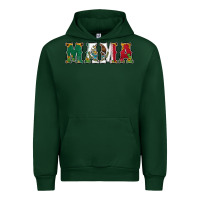 Forest Green mexican flag mama Urban Hoodie - Jasminsmagicworld
