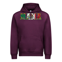Mauve Wine mexican flag mama Urban Hoodie - Jasminsmagicworld