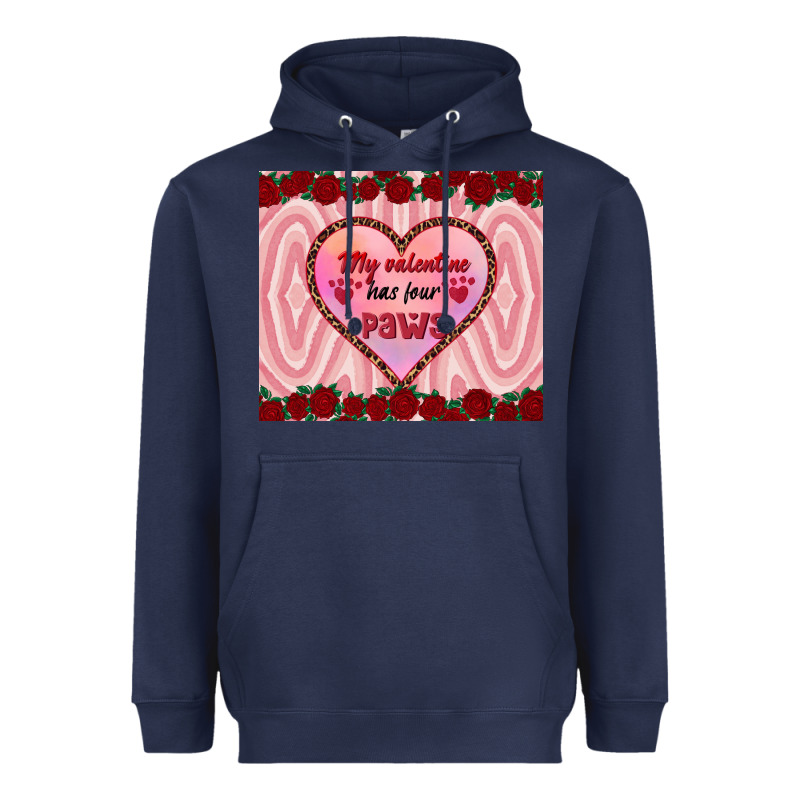 My Valentine Has Four Paws Heavyweight Hoodie by RanaPortraitStore | Teevron