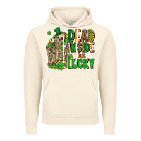 Vintage Artic dead inside but lucky  with skeleton Vintage Hoodie - AdoDesignShop