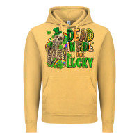 Vintage Mustard dead inside but lucky  with skeleton Vintage Hoodie - AdoDesignShop
