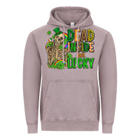 Vintage Zinc dead inside but lucky  with skeleton Vintage Hoodie - AdoDesignShop