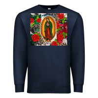 Navy Lady of Guadalupe Premium Sweatshirt - CTS Tumbler Store