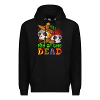 Black mexican day of the dead Premium Hoodie - AdoDesignShop