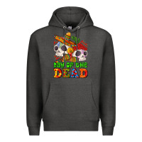 Charcoal Heather mexican day of the dead Premium Hoodie - AdoDesignShop