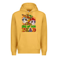 Mustard mexican day of the dead Premium Hoodie - AdoDesignShop