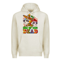 Oatmeal Heather mexican day of the dead Premium Hoodie - AdoDesignShop