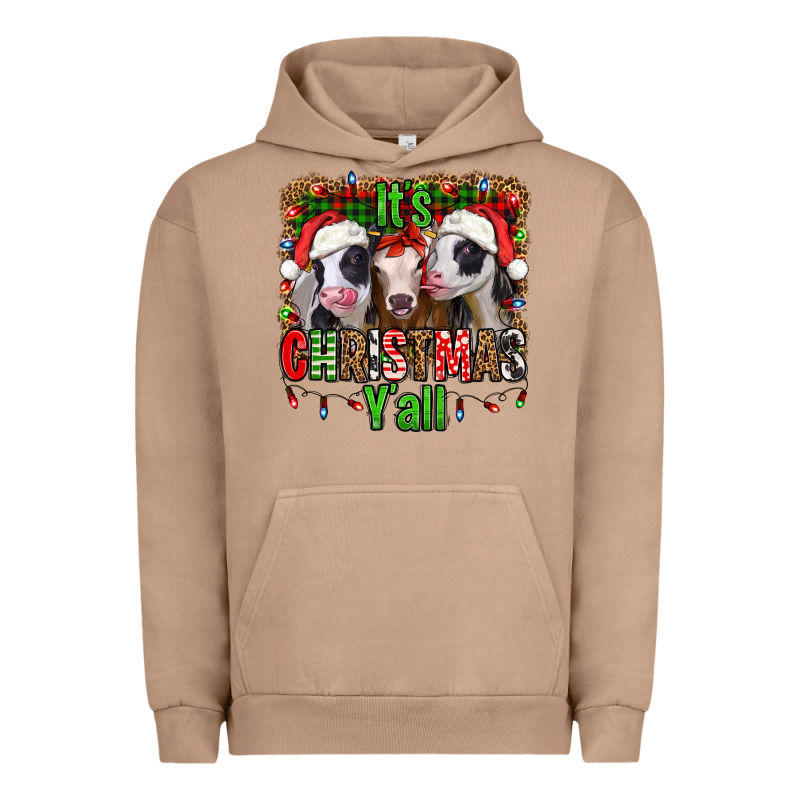 It's Christmas Y'all Heifers Urban Hoodie by Jasminsmagicworld | Teevron