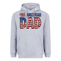 Heather Grey all american dad Heavyweight Hoodie - Zillion Design Studio