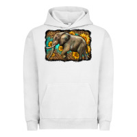 Pigment Lunar Rock western sunflowers elephant Urban Hoodie - LillyAllenDesigns