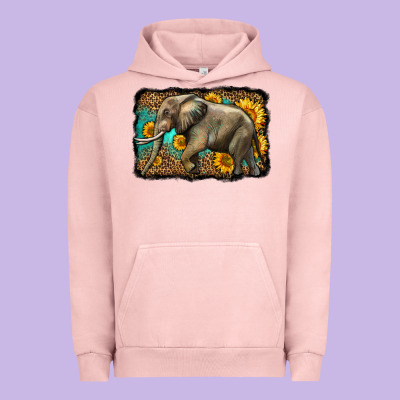 Western Sunflowers Elephant Urban Hoodie Designed By Lillyallendesigns