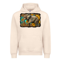 Sandshell western sunflowers elephant Urban Hoodie - LillyAllenDesigns