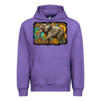 Tulip western sunflowers elephant Urban Hoodie - LillyAllenDesigns