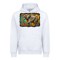 White western sunflowers elephant Urban Hoodie - LillyAllenDesigns