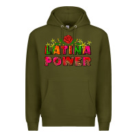 Army Green latina power Premium Hoodie - AdoDesignShop