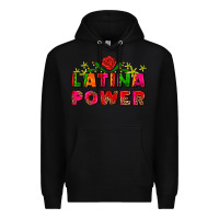 Black latina power Premium Hoodie - AdoDesignShop