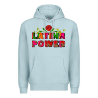 Blue Mist latina power Premium Hoodie - AdoDesignShop